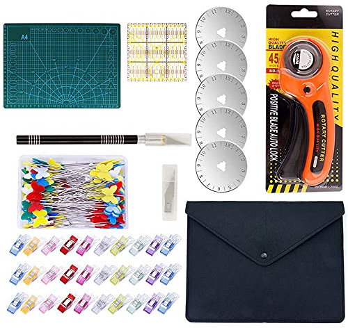 Cenpek - Kit di 95 taglierine rotanti inclusi rotanti e tappetino per patchwork, per intaglio e intaglio