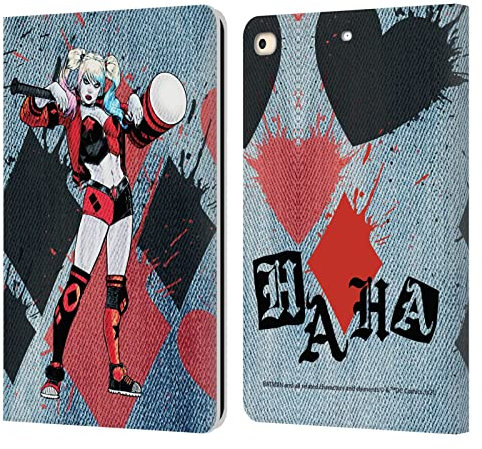Head Case Designs Licenza Ufficiale Batman DC Comics Martello in Legno Harley Quinn Grafiche Custodia Portafoglio in Pelle Compatibile con Apple iPad 9.7 2017 / iPad 9.7 2018