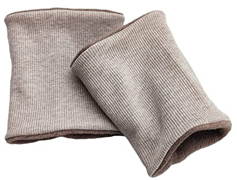 Knöchelwärmer, Beinstulpen kurz (Beige-meliert)