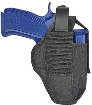 5-56.de AK05 Nylon Gürtel Holster für CZ 97 B / P09 / 75 Phantom/Shadow/Shadow 2 mit Mag Halter schwarz
