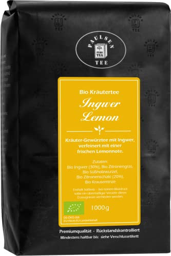 Bio Ingwer Lemon 1000g (39,95 Euro/kg) Paulsen Tee Kräutertee rückstandskontrolliert & zertifiziert …