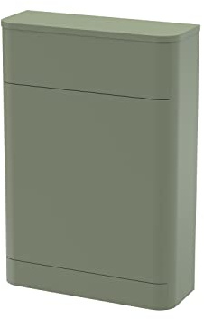 nuie PMP841 Parade Modern Bathroom Floor Standing WC Toilet Unit (Concealed Cistern and Pan Not Included), 550mm, Satin Green