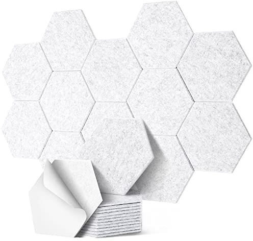 Akustikplatten selbstklebend, Deecam 30X26X1 CM Hohe Dichte Akustikpaneele, Schwer Entflammbar/Schallschutz/Schmücken für Tür/Wanddekoration/Decken und Akustische Behandlung