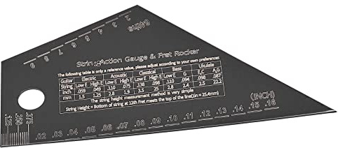 Jikoiuty Fret Leveling Tool Guitar Bass Neck Fingerboard Measuring Ruler Stainless Steel Fret Rocker Guitar Luthier Tool