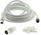 3C2V TV Coaxial Cable 7.5M - Nickel Plated RF Coax Extension Lead for Freesat, Aerial Socket, Freeview, Sat,DVD,VCR,SKY, Smart U-HD TV, Virgin, BT, Antenna Box, Y Splitter, Signal Booster 7.5 Meter