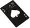 Personalised Engraved Stainless Steel Black Playing Card Bottle Opener, Initials Design, Pocket Wallet Portable Bottle Opener, Fathers Day Gift, Gift for Him, Home Bar, Engraved in The UK
