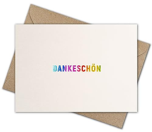 Sunflower Cards RAINBOW Grußkarte mit Briefumschlag aus Kraftpapier (DANKESCHÖN)