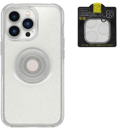 OtterBox + Pop Symmetry Clear Series Case for iPhone 13 Pro with Camera Lens Protector - Non-Retail Packaging - Stardust (Clear/Glitter)