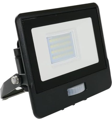 paul russells 20W Outdoor Motion Sensor Security Light – 6500K Daylight White, 2000 Lumen PIR Floodlight, IP65 Waterproof, Ultra-Thin Design, Ideal for Forecourt, Backyard, Garages, Garden and More