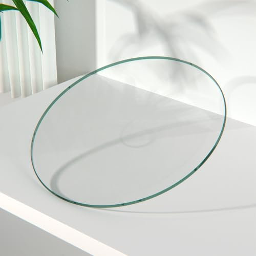 Glasplatte Rund Ø 30cm Durchmesser Transparent - Glasscheibe aus gehärtetem Tischplatte aus Sicherheitsglas Glas - Ideal als DIY Glastisch Tisch Glas Platte