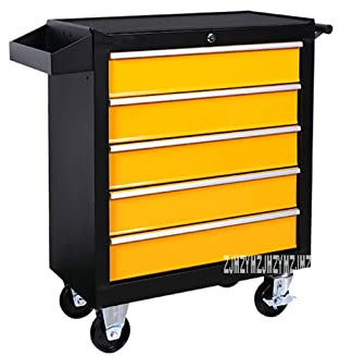 DA-25 5 Drawer Storage Tool Box Trolley Workshop Hardware Mobile Multi-Functional Auto Car Repair Maintenance Toolkit Cabinet Easy to Use for Beginners and Pros(D)