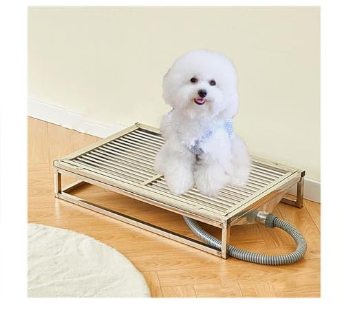 NJDQFA Inodoro para Perros Arenero con Bandeja,Acero Inoxidable Inodoro para Mascotas,Inodoro De Entrenamiento para Mascotas,80 * 50cm