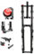 Fourche À Air VTT 27,5 Pouces 29 Pouces Alliage de Magnésium Double Épaule Fourche À Suspension for Vélo de Descente 28,6 mm for Vélo de Montagne DH Noir 150mm (Size : 26 inch)