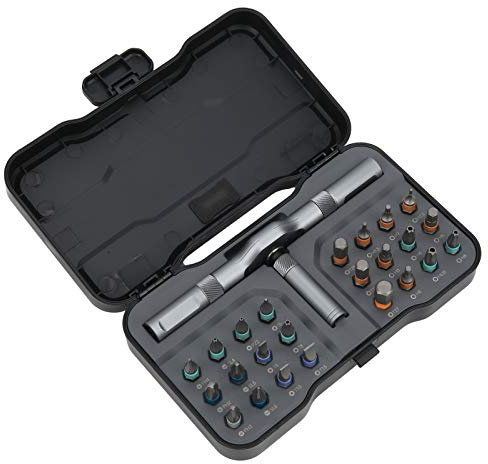 Tbest Screwdriver Set,Ratchet Screwdriver Set 24-in-1 Bit Multipurpose Repair Tool Manual Hardware with Handle RS1