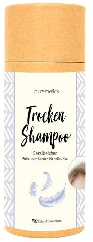 puremetics Trockenshampoo 'Sensibelchen 'Blond' | Dryshampoo zum Streuen | Trocken Shampoo ohne Plastik und Aerosole | Ohne Duftstoffe