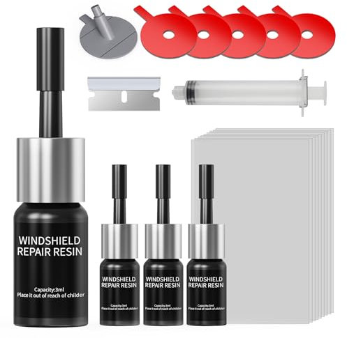 everfarel Auto Windschutzscheiben Reparaturset, Steinschlag Reparaturset Windschutzscheibe, Reparaturflüssigkeit Glas Reparatur Set Repariert viele Arten von Rissen in Auto Windschutzscheibe Glas