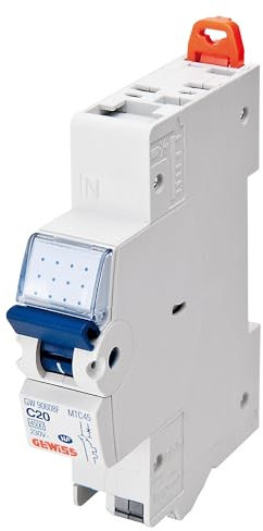 DISJONCTEUR MAGNÉTOTHERMIQUE - MTC 45 FIXMATIC - 1P+N COURBE C 6A - 4500A/4,5kA - 1 MODULE - NEUTRE À GAUCHE