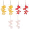 SUPERFINDINGS 3 Farben Blume Ohrringe Chiffon Floral Tropfen Ohrringe Lange Boho Quaste Blütenblatt Stufenohrringe Blush Koralle Blume Ohrringe für tägliche Kleider Hochzeit Urlaub Party Schmuck