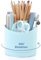 SKYDUE Schreibtisch Organizer, 360 Grad Stifte Organizer Drehbar, Stifte Organizer Mit 7 Fächern, Stiftehalter Schreibtisch Für Büro, Schule, Zuhause(Blau)