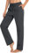 EUHOM Jogginghose Damen Sporthose Lang Baumwolle Yogahose Frauen Bequem Freizeithose Gerades Bein Trainingshose Sweatpants für Jogging Sport Yoga(Dunkelgrau, M-1)