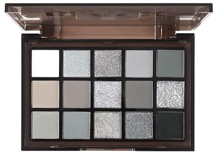 Beauty Glazed 15 Colori Shimmer Paletta Palette Ombretti Nude smochiave nero base ombretti Brillante e Metallizzato Altamente Pigmentati per Trucchi Occhi - Make Up