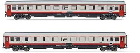 Rivarossi HR4355 FS 2-Einheiten-Paket UIC-Z1 umgebautes Frecciabianca-Lebermodell der 2. Klasse Eisenbahnfahrzeuge – Reisebusse