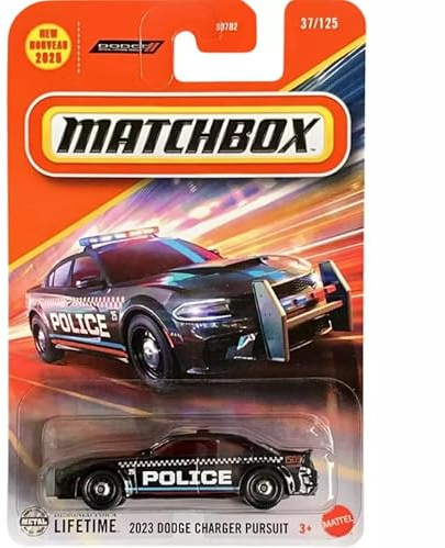 Matchbox 2023 Dodge Charger Pursuit 1:64 Black Diecast Car 37/125