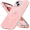 Cover Magnetica per iPhone 15 Plus 6,7 Pollici Compatibile con MagSafe, Custodia Traslucida Opaca Bumper Sottile Antiurto Glassata Cellulare Case Anti Impronte, Rosa