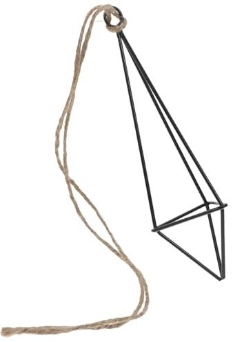 Milisten Hängender Blumenständer Pflanzenhalter Ausstellungsständer Für Luftpflanzen Wandpflanzer Für Luftpflanzen Ständerhalter Geometrischer Pflanzer Black Eisen