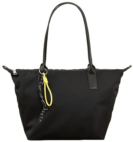 Tonny Black Damen Shopper Tasche – Große Kapazität, Wasserdicht, Reißverschluss, Innentaschen – Stilvolle Handtasche für Arbeit, Reisen & Alltag