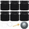 Gewürzgläser aus Glas schwarz-matt rund mit Schraubeckel Luftdicht - wasserfeste Etiketten - 125 ml (12)