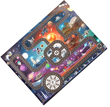 ABOOFAN Garage Toy for Boys and Girls Patio Carpet Outdoor Boys and Girls Toy Road Sign Creative Space Traffic Mat
