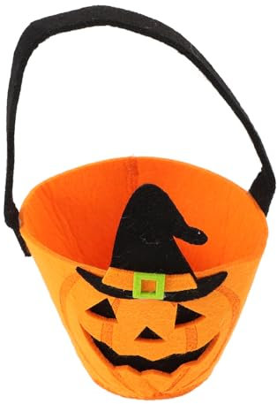 OFFIGAM Borsa Halloween Per Caramelle Con Motivi Cartoon Sacchetto Porta Dolci Leggero e Spazioso Per Halloween e Feste Capacità Moderata Per Dolci e Snack