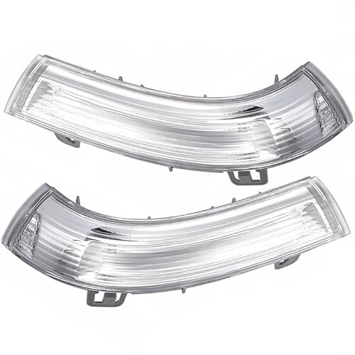 2x Spiegelblinker Links Rechts Weiß mit LED Kompatibel mit VW Passat Golf 5 6 Jetta Eos Sharan Skoda Superb Seat Alhambra Außenspiegel Seitenblinker Blinker Blinkleuchte 1K0949101