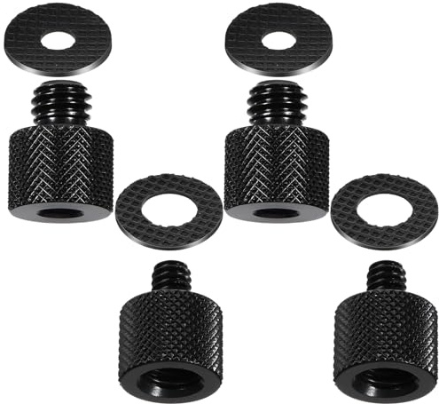 8 Pack 1/4 Female to 3/8 Male and 3/8 Female to 1/4 Male Camera Tripod Adapter 3/8 to 1/4 Camera Screw Adapter Mics Tripods Mount Adapters Microphone Stand Adapters with 4 Gaskets for Stand Mount
