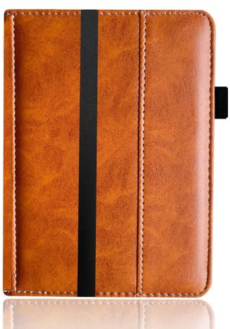 AKLiSa Funda para tablet Sony PRS-600 (6 pulgadas), cobertura completa, ultra delgada, de piel, resistente, anticaídas y antideslizante, funda protectora para Sony PRS-600 (marrón)