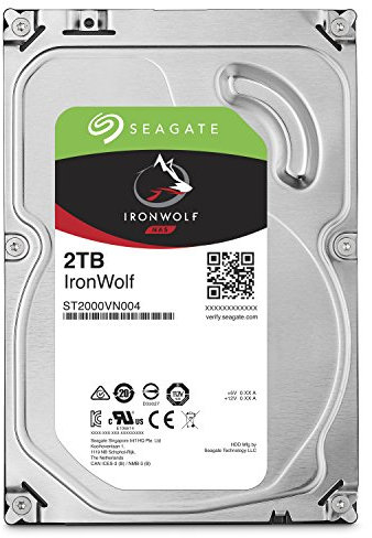 Seagate IronWolf, NAS interne Festplatte 2TB HDD, 3.5 Zoll, 5900 U/Min, CMR, 64 MB Cache, SATA 6GB/s, silber, inkl. 3 Jahre Rescue Service, ST2000VN004