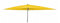 Doppler Absolut wasserdichter Gartenschirm Waterproof 225x120 ohne Volant, UV-Schutz 80, Farbe gelb