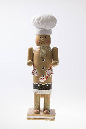 Clever Creations Gingerbread Nutcracker Traditional Wooden Nutcracker | Perfect for Any Collection | Festive Christmas Decor | 14 Tall