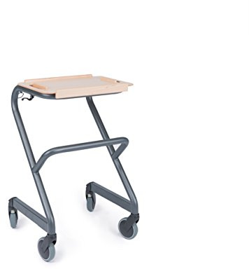 SALJOL Tablett für Wohnraumrollator von Saljol, Zubehör für Gehwagen/Rollator, trägt 20 KG, verrutschsicher, dunkel