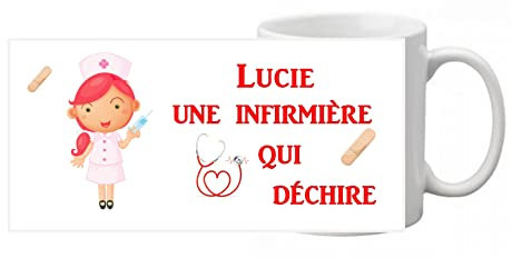 mug tasse infirmière qui déchire personnalisé prénom au choix réf 439