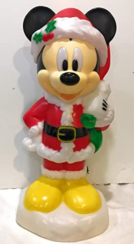 Disney Mickey Mouse 24 Figure Blow Mold Lawn Yard Christmas Decoration Plastic Light Up Lighted