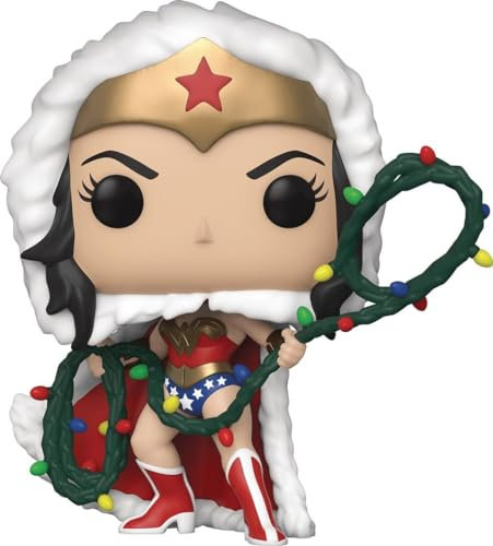 Funko POP! Heroes: DC Holiday - Wonder Woman mit Lights Lasso Comics WW - DC Comics - Vinyl-Sammelfigur - Geschenkidee - Offizielle Handelswaren - Spielzeug Für Kinder und Erwachsene