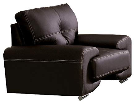 MOEBLO Sessel gepolstert - Polsterstuhl für Esszimmer & Wohnzimmer - Lounge Sessel mit Armlehnen - Armlehnensessel Fernsehsessel Polstersessel Federkern - mit Design Füßen - Florida Lux (Braun)
