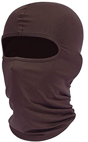 fuinloth Sturmhauben, Gesichtshaube, Skimaske, Hals Gaiter, UV-Schutz, Motorrad- und Fahrrad-Gesichtsmaske, Balaclavas für Herren/Damen Schokolade