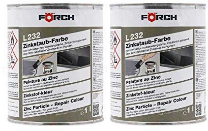 FORCH ZINKSTAUB Zink Farbe L232 ROSTSCHUTZ ROST HITZEBESTÄNDIG 1000ml (2)