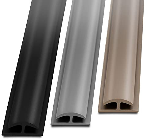 Doppeleinfassleiste Jersey | Übergangsprofil | Abdeckleiste für Parkett, Laminat, PVC, Kork | Selbstklebende Rückseite | 3 Farben (Beige)