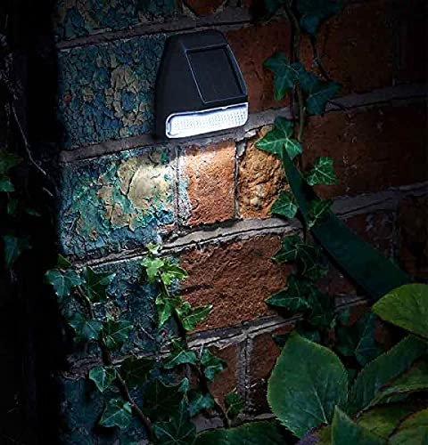 Garden Mile Solar-LED-Licht, 4 Stück, helle Lampen für Außenbeleuchtung am Zaun, Schuppen, Terrassendielen in Ihrem Garten, wasserdicht, Nachtweg, Auffahrt, Terrassen-Beleuchtung