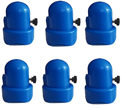 WINBST Trampolin Endkappen,Blau,Sicherheitsnetz Pfostenkappen für die Springen Bett Pol Kappe Trampolin Gehäuse Pol Kappe mit Schraube Daumen Rohr Top Abdeckung