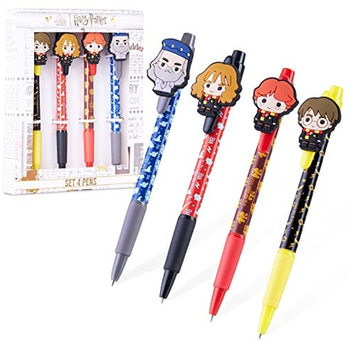 Harry Potter Stifte, 4-er Kugelschreiber Set, Fanartikel